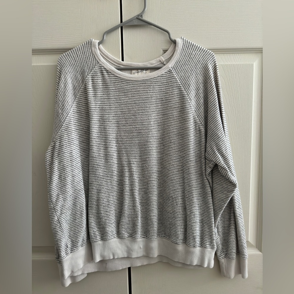black and white striped tee